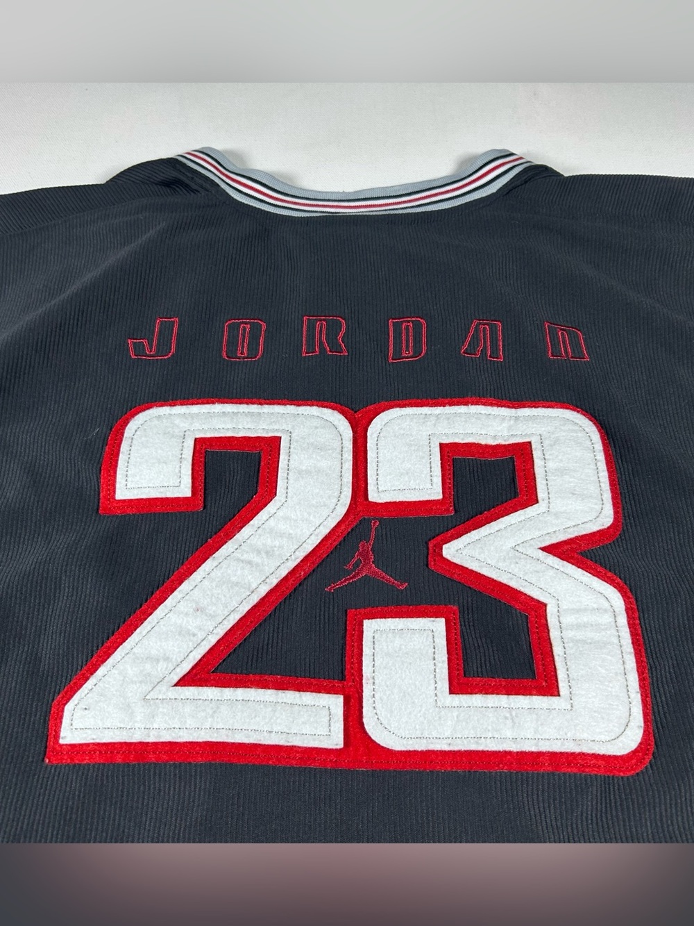 Mens Nike Air Jordan embroidered jersey tank top 3XL Black Gray Red Vintage Y2k